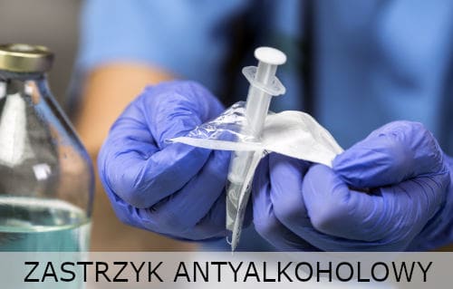 zastrzyk antyalkoholowy rozpakowanie strzykawki